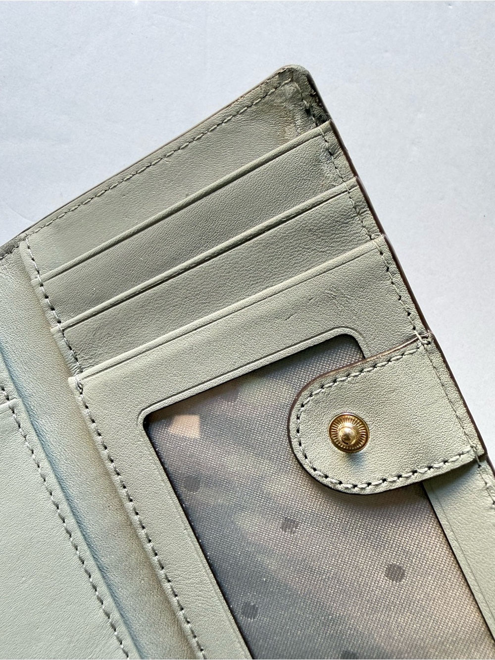 kate spade Cream and Gray Snake Embossed Small Zip Wallet - Picture 7 of 11